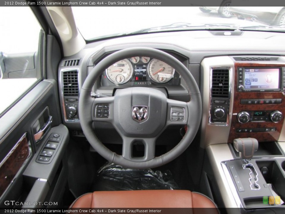 Dark Slate Gray/Russet Interior Dashboard for the 2012 Dodge Ram 1500 Laramie Longhorn Crew Cab 4x4 #55251310