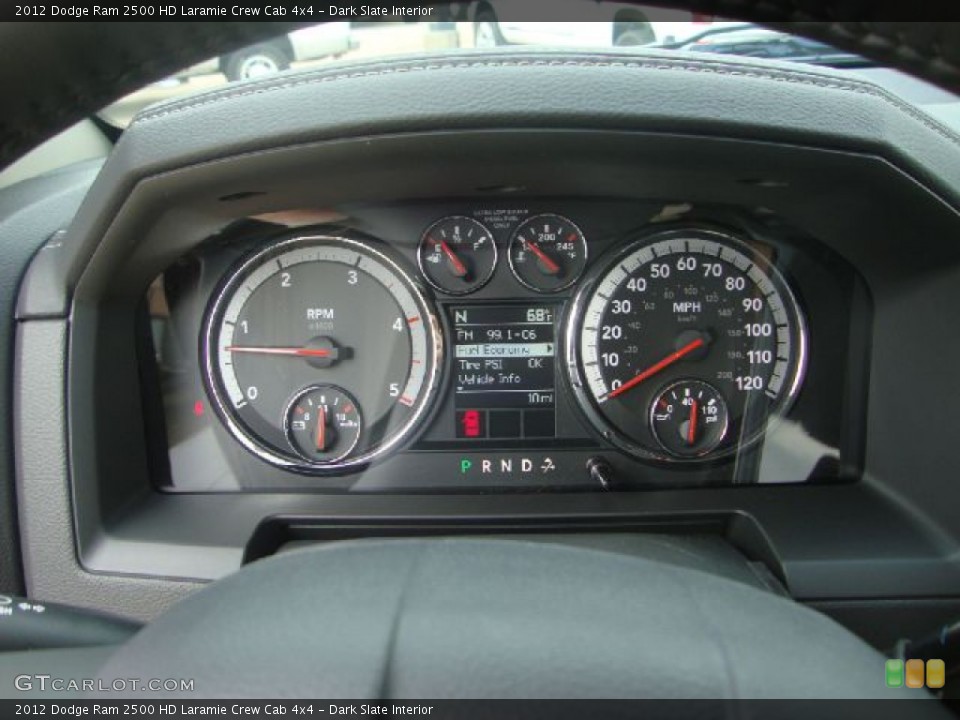 Dark Slate Interior Gauges for the 2012 Dodge Ram 2500 HD Laramie Crew Cab 4x4 #55252510