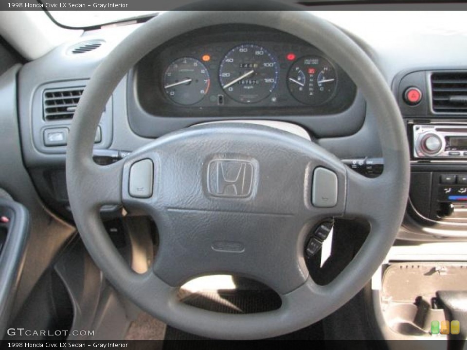 Gray Interior Steering Wheel for the 1998 Honda Civic LX Sedan #55253377