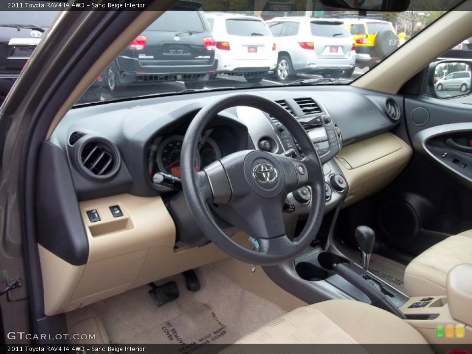 Sand Beige Interior Dashboard for the 2011 Toyota RAV4 I4 4WD #55253542
