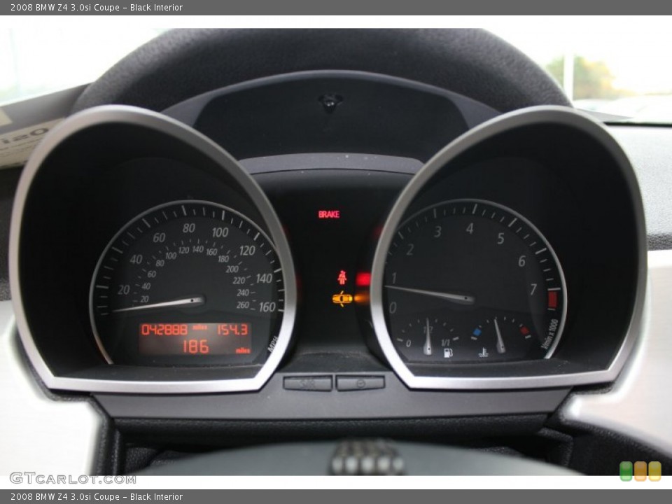 Black Interior Gauges for the 2008 BMW Z4 3.0si Coupe #55254396