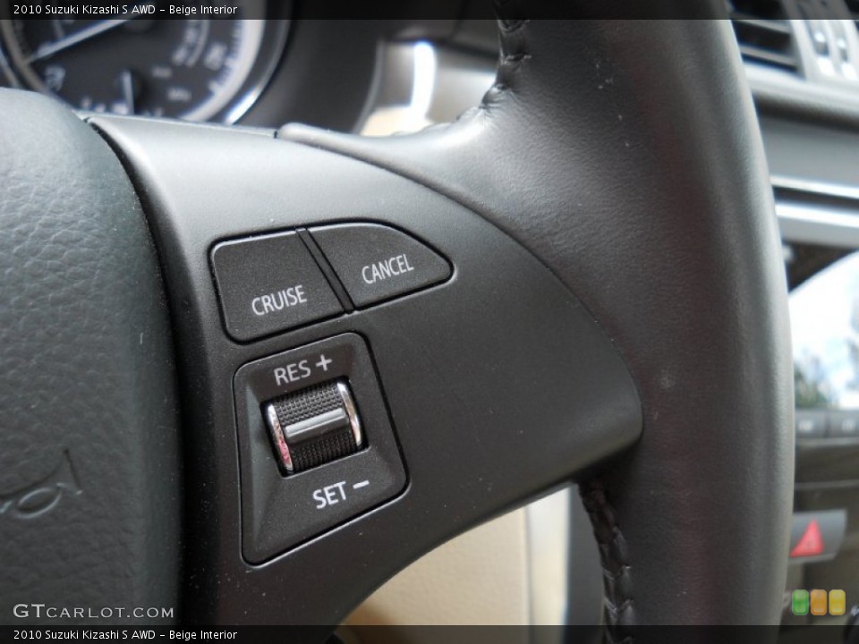 Beige Interior Controls for the 2010 Suzuki Kizashi S AWD #55262695