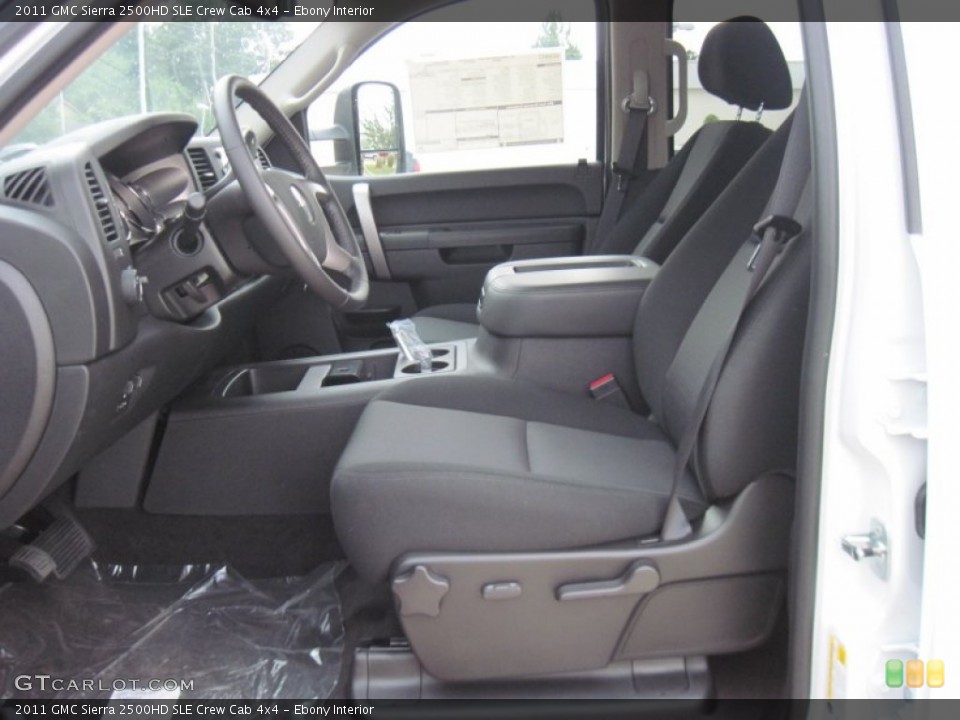 Ebony Interior Photo for the 2011 GMC Sierra 2500HD SLE Crew Cab 4x4 #55264066