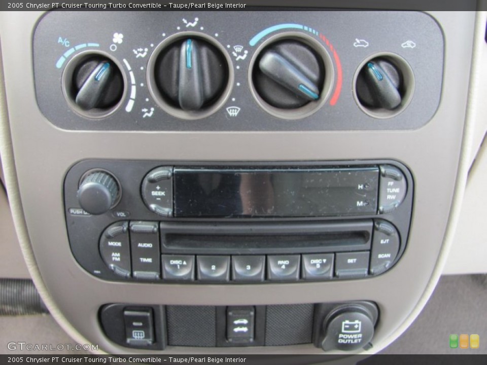 Taupe/Pearl Beige Interior Audio System for the 2005 Chrysler PT Cruiser Touring Turbo Convertible #55265143