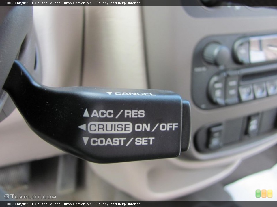 Taupe/Pearl Beige Interior Controls for the 2005 Chrysler PT Cruiser Touring Turbo Convertible #55265152
