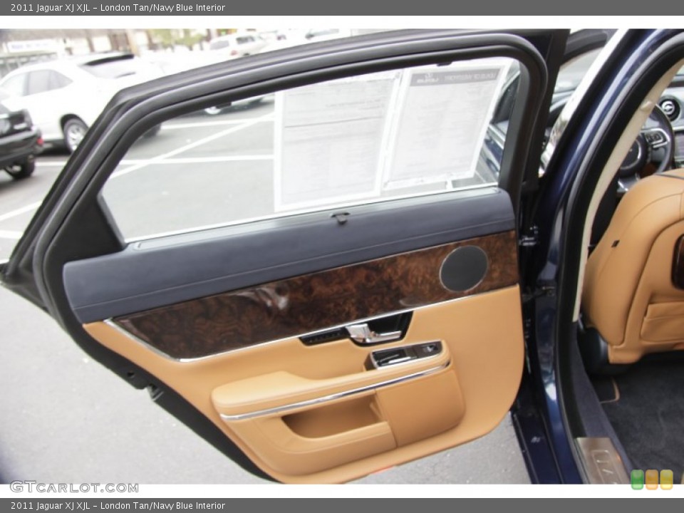 London Tan/Navy Blue Interior Door Panel for the 2011 Jaguar XJ XJL #55265617