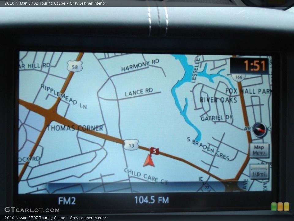 Gray Leather Interior Navigation for the 2010 Nissan 370Z Touring Coupe #55268059