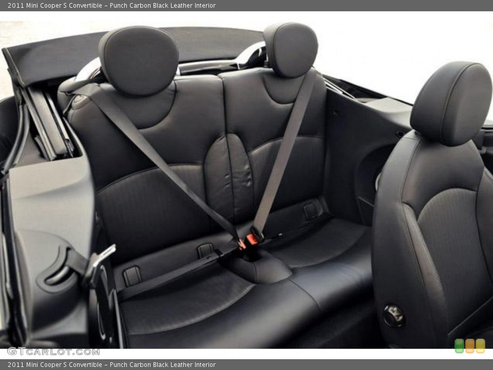 Punch Carbon Black Leather Interior Photo for the 2011 Mini Cooper S Convertible #55269625