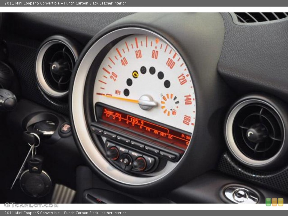 Punch Carbon Black Leather Interior Gauges for the 2011 Mini Cooper S Convertible #55269655