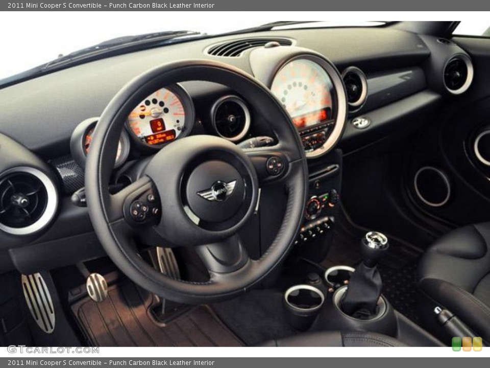 Punch Carbon Black Leather Interior Dashboard for the 2011 Mini Cooper S Convertible #55269700