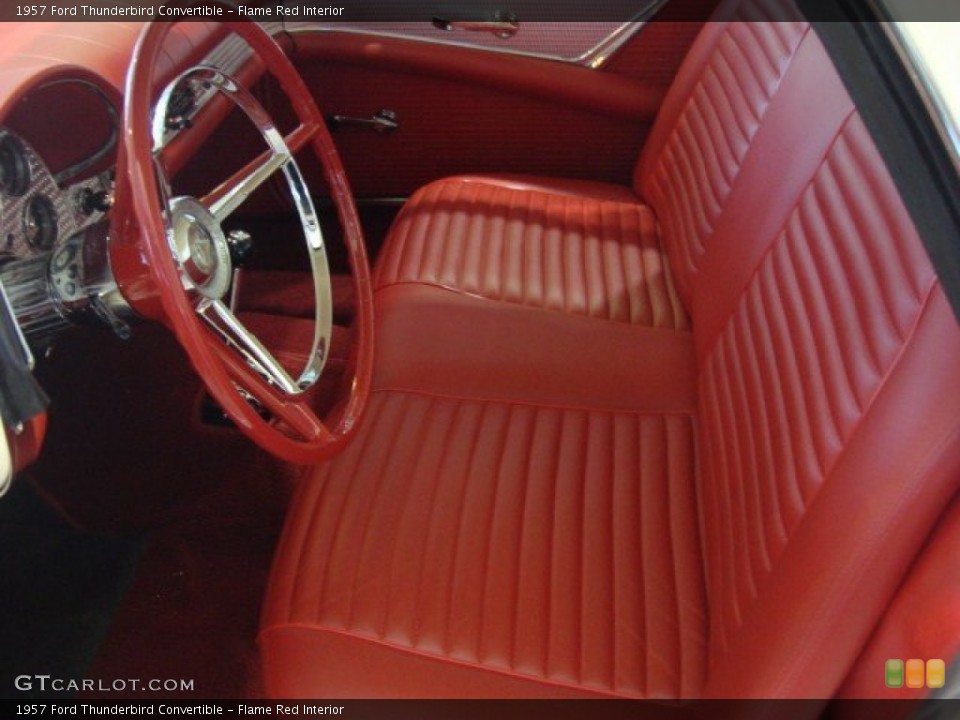 Flame Red Interior Photo for the 1957 Ford Thunderbird Convertible #55270009