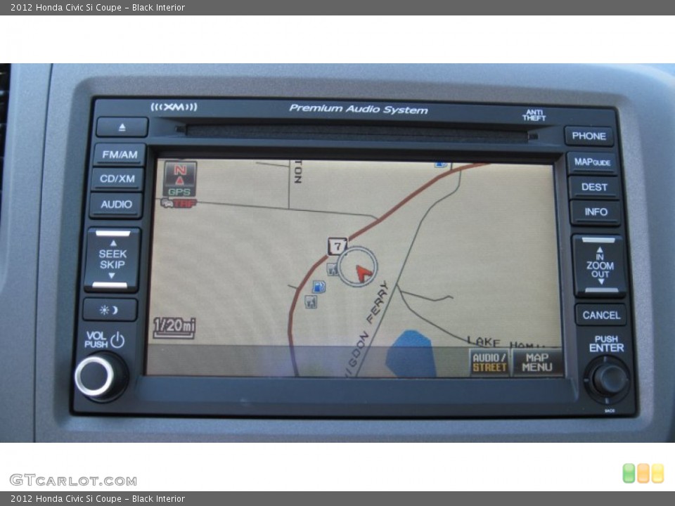 Black Interior Navigation for the 2012 Honda Civic Si Coupe #55270795