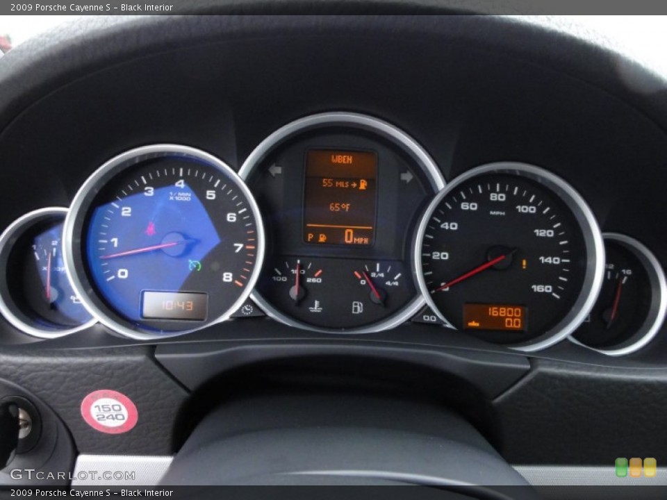 Black Interior Gauges for the 2009 Porsche Cayenne S #55271606