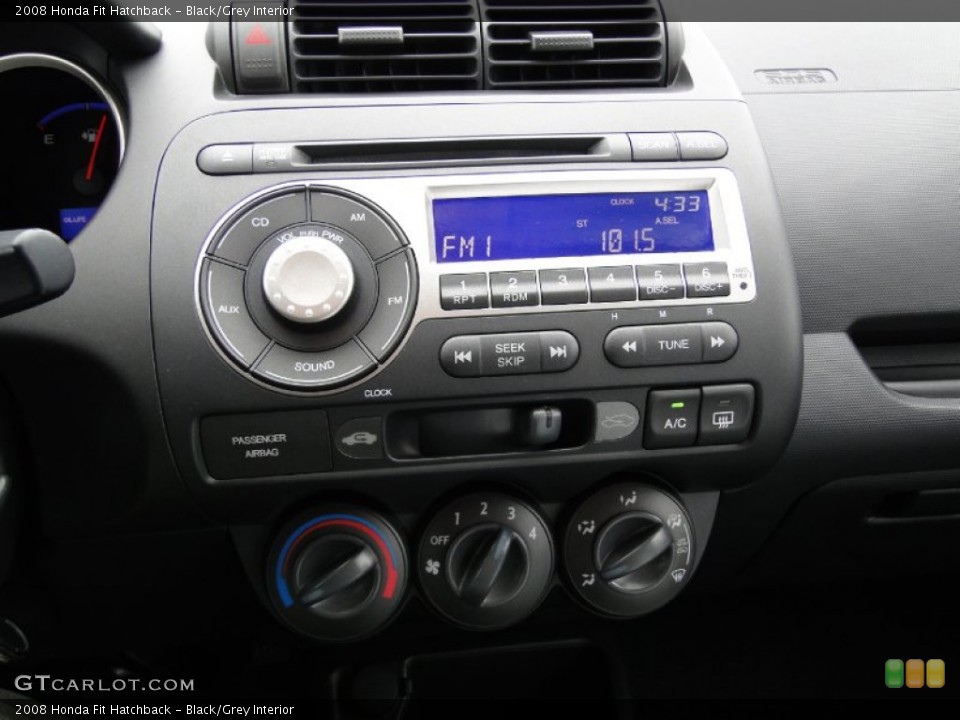 Black/Grey Interior Controls for the 2008 Honda Fit Hatchback #55272569