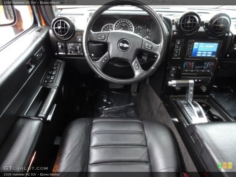Ebony Interior Steering Wheel for the 2006 Hummer H2 SUV #55272899