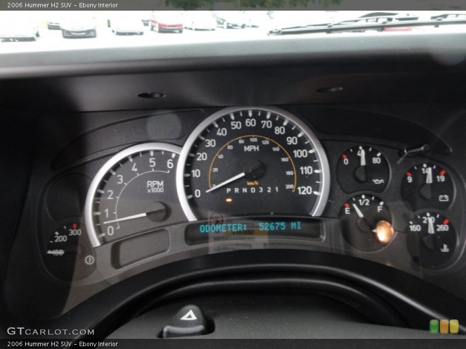 Ebony Interior Gauges for the 2006 Hummer H2 SUV #55272953