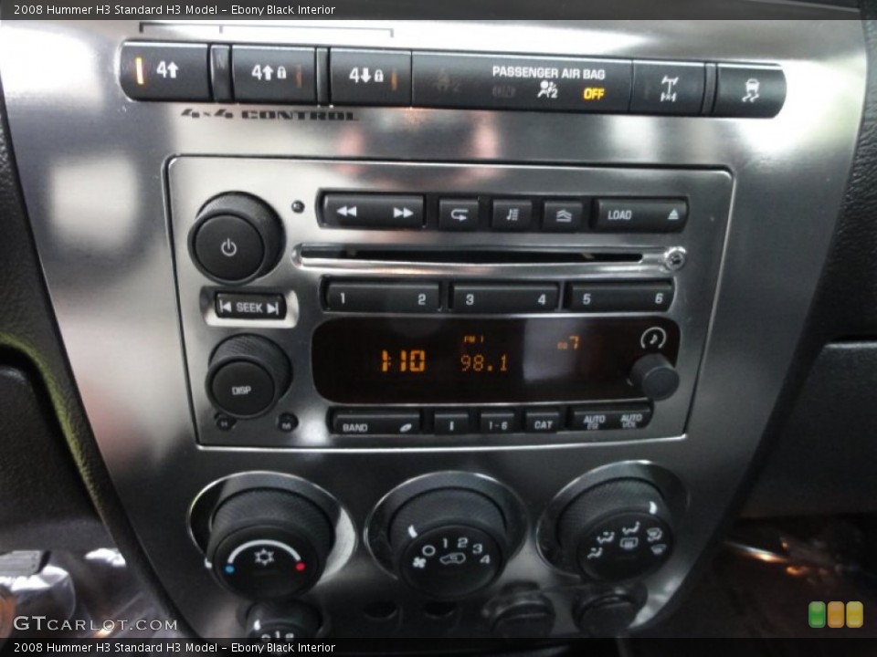 Ebony Black Interior Controls for the 2008 Hummer H3  #55273304