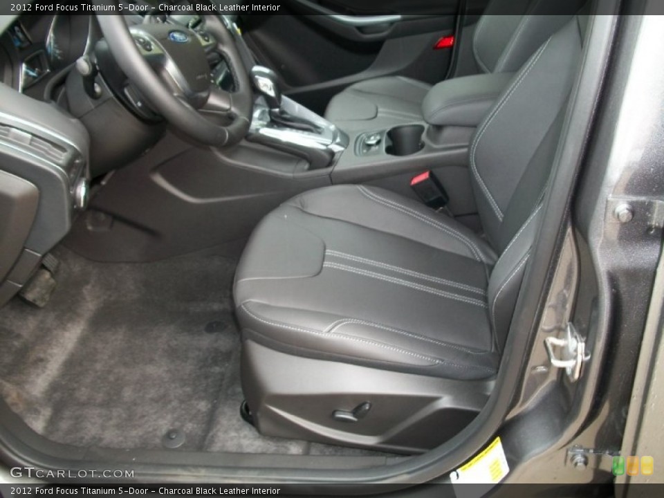 Charcoal Black Leather Interior Photo for the 2012 Ford Focus Titanium 5-Door #55277615