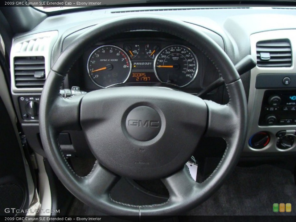 Ebony Interior Steering Wheel for the 2009 GMC Canyon SLE Extended Cab #55278742