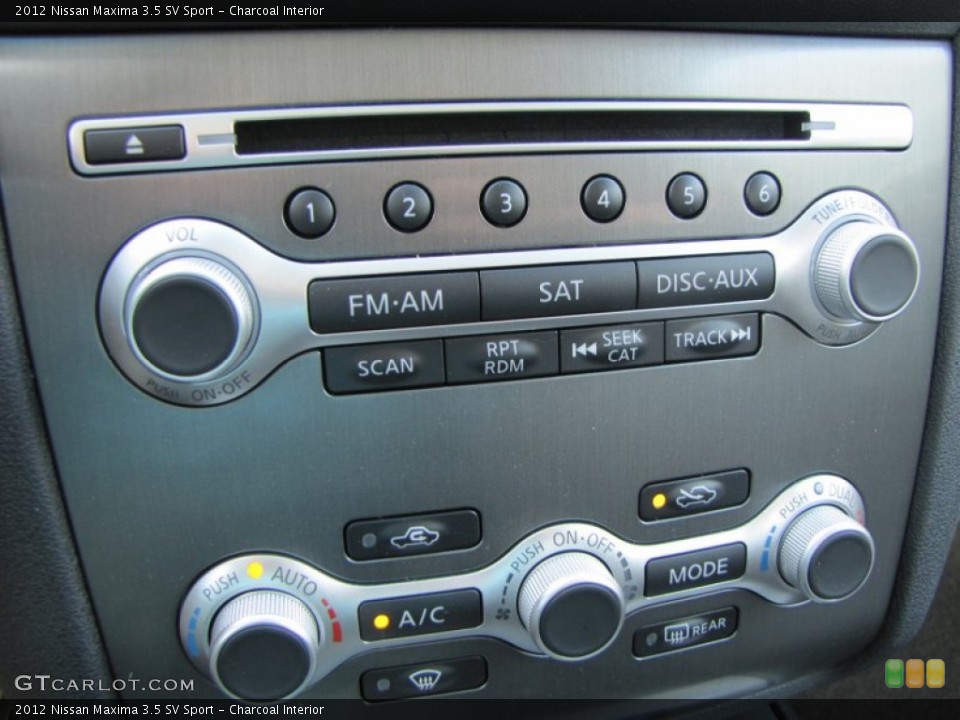 Charcoal Interior Controls for the 2012 Nissan Maxima 3.5 SV Sport #55282182