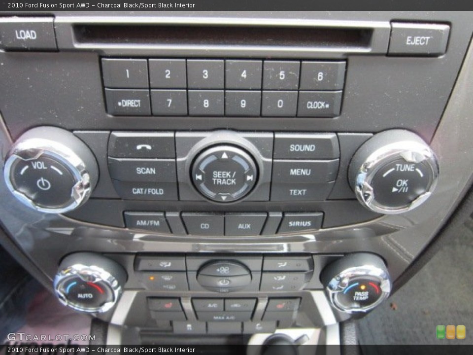 Charcoal Black/Sport Black Interior Controls for the 2010 Ford Fusion Sport AWD #55284562