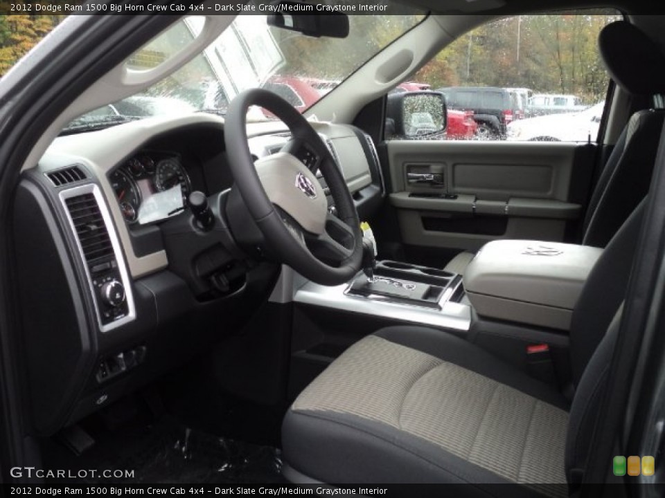 Dark Slate Gray/Medium Graystone Interior Photo for the 2012 Dodge Ram 1500 Big Horn Crew Cab 4x4 #55284886