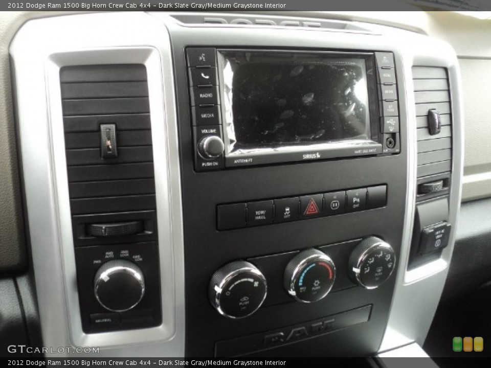Dark Slate Gray/Medium Graystone Interior Controls for the 2012 Dodge Ram 1500 Big Horn Crew Cab 4x4 #55284904