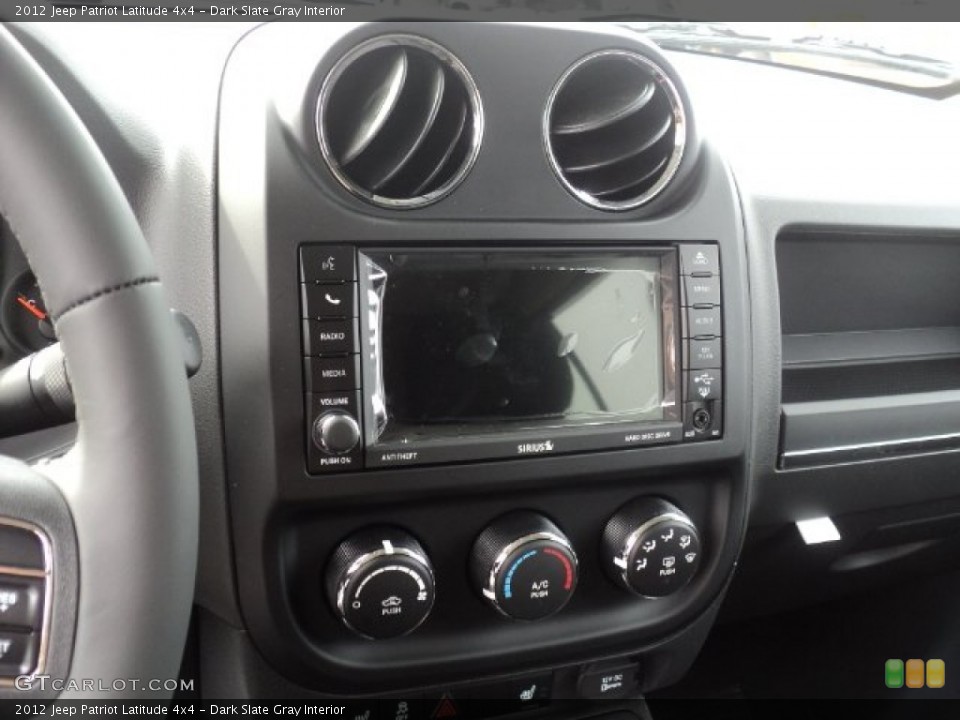 Dark Slate Gray Interior Controls for the 2012 Jeep Patriot Latitude 4x4 #55285027