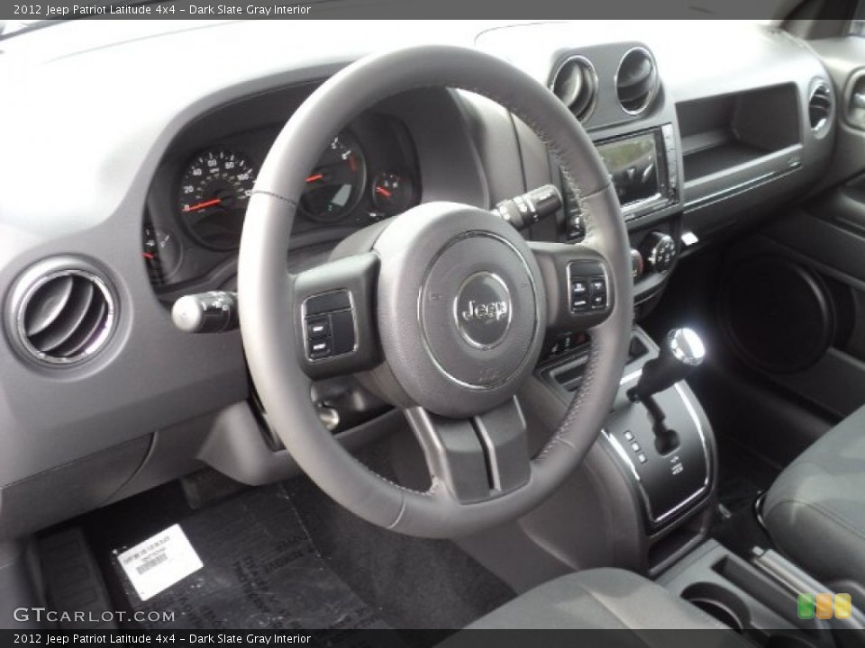 Dark Slate Gray Interior Dashboard for the 2012 Jeep Patriot Latitude 4x4 #55285045