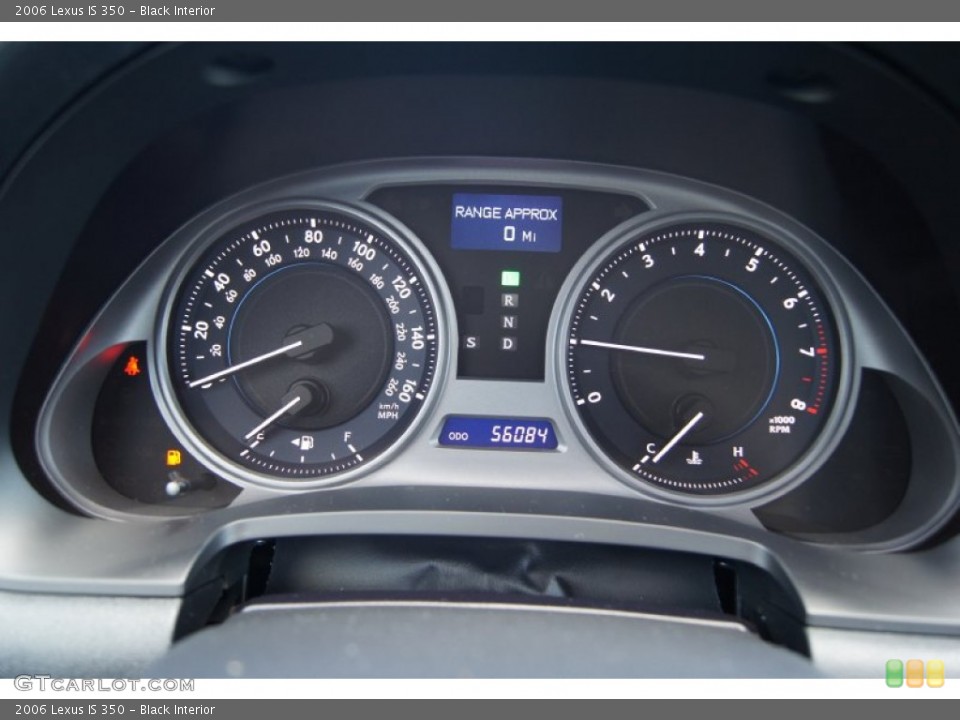 Black Interior Gauges for the 2006 Lexus IS 350 #55285336