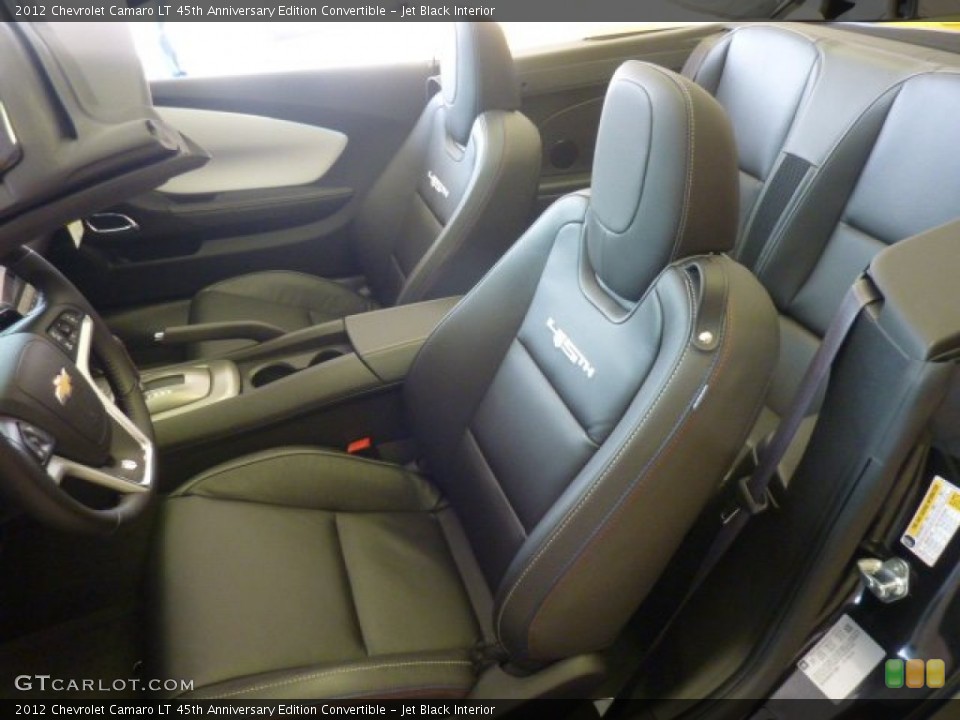 Jet Black Interior Photo for the 2012 Chevrolet Camaro LT 45th Anniversary Edition Convertible #55285507