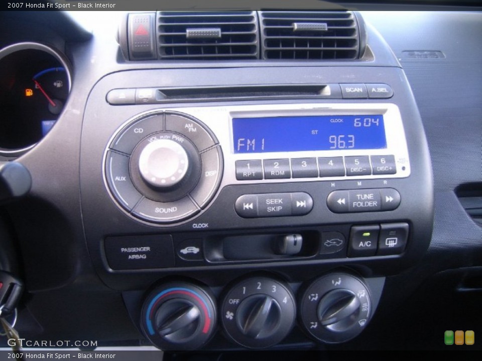 Black Interior Controls for the 2007 Honda Fit Sport #55286340