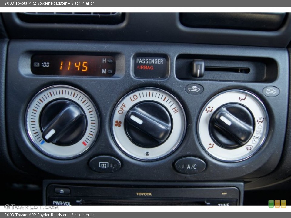 Black Interior Controls for the 2003 Toyota MR2 Spyder Roadster #55287673