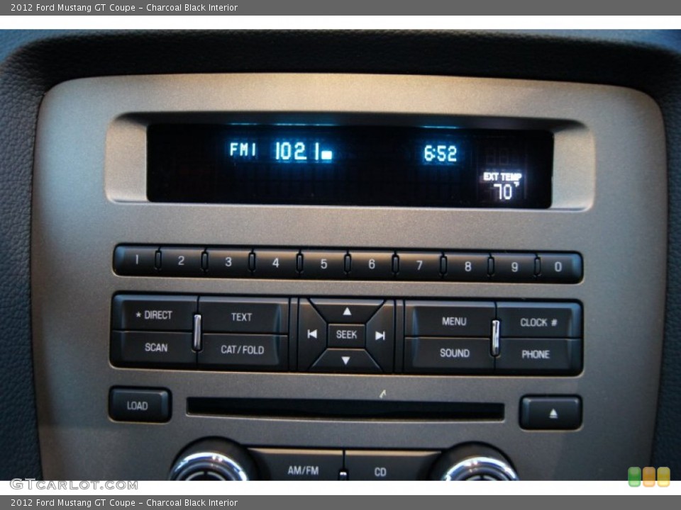 Charcoal Black Interior Controls for the 2012 Ford Mustang GT Coupe #55287925