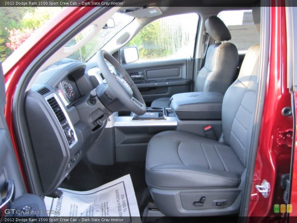 Dark Slate Gray Interior Photo for the 2012 Dodge Ram 1500 Sport Crew Cab #55288843