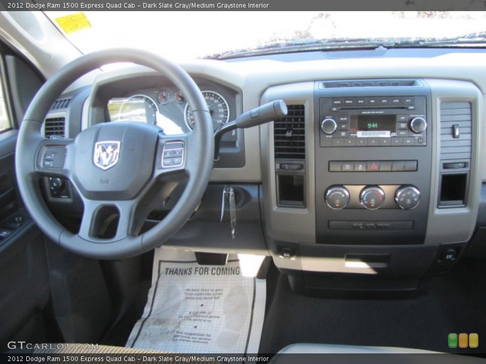 Dark Slate Gray/Medium Graystone Interior Dashboard for the 2012 Dodge Ram 1500 Express Quad Cab #55289588