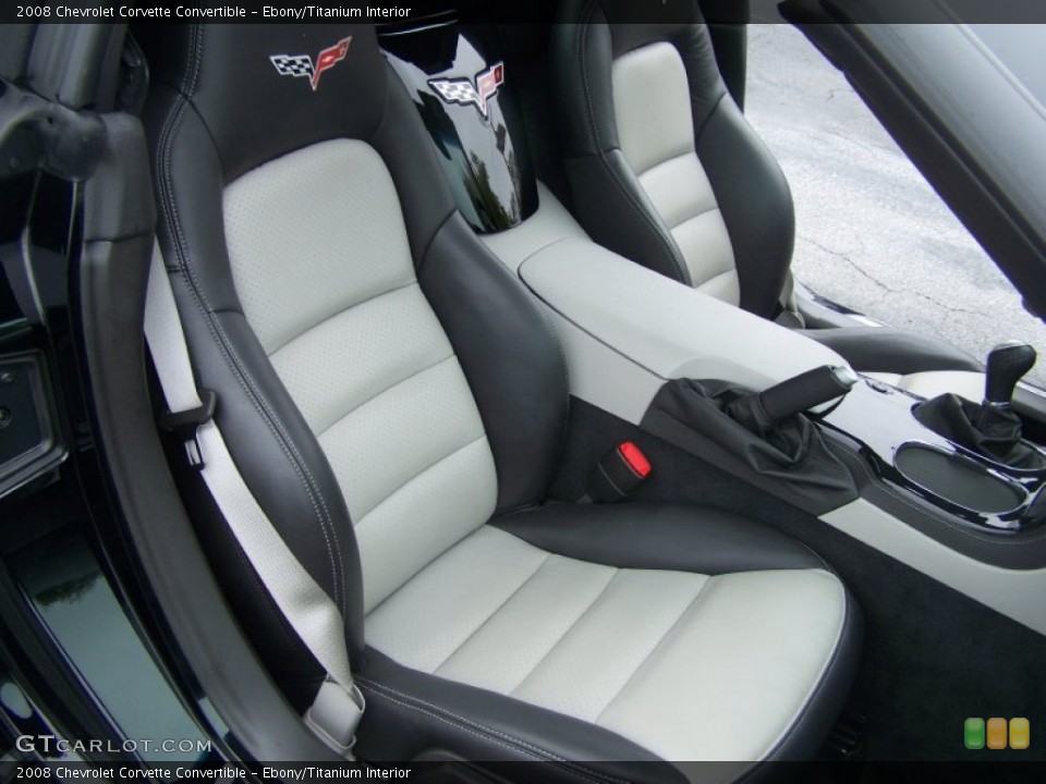 Ebony/Titanium Interior Photo for the 2008 Chevrolet Corvette Convertible #55289689