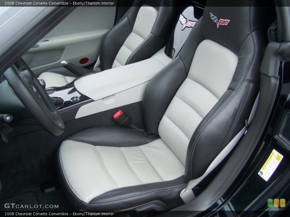 Ebony/Titanium Interior Photo for the 2008 Chevrolet Corvette Convertible #55289698