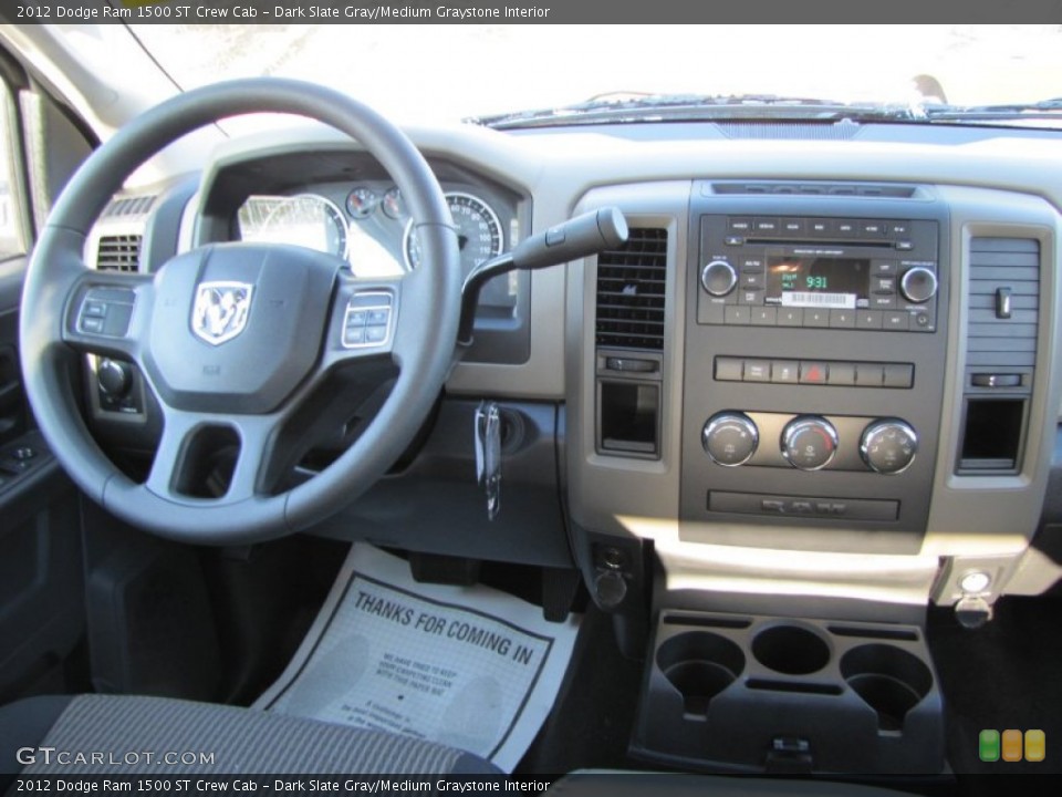 Dark Slate Gray/Medium Graystone Interior Dashboard for the 2012 Dodge Ram 1500 ST Crew Cab #55290439