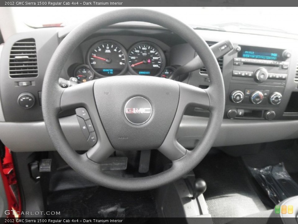Dark Titanium Interior Steering Wheel for the 2012 GMC Sierra 1500 Regular Cab 4x4 #55290763