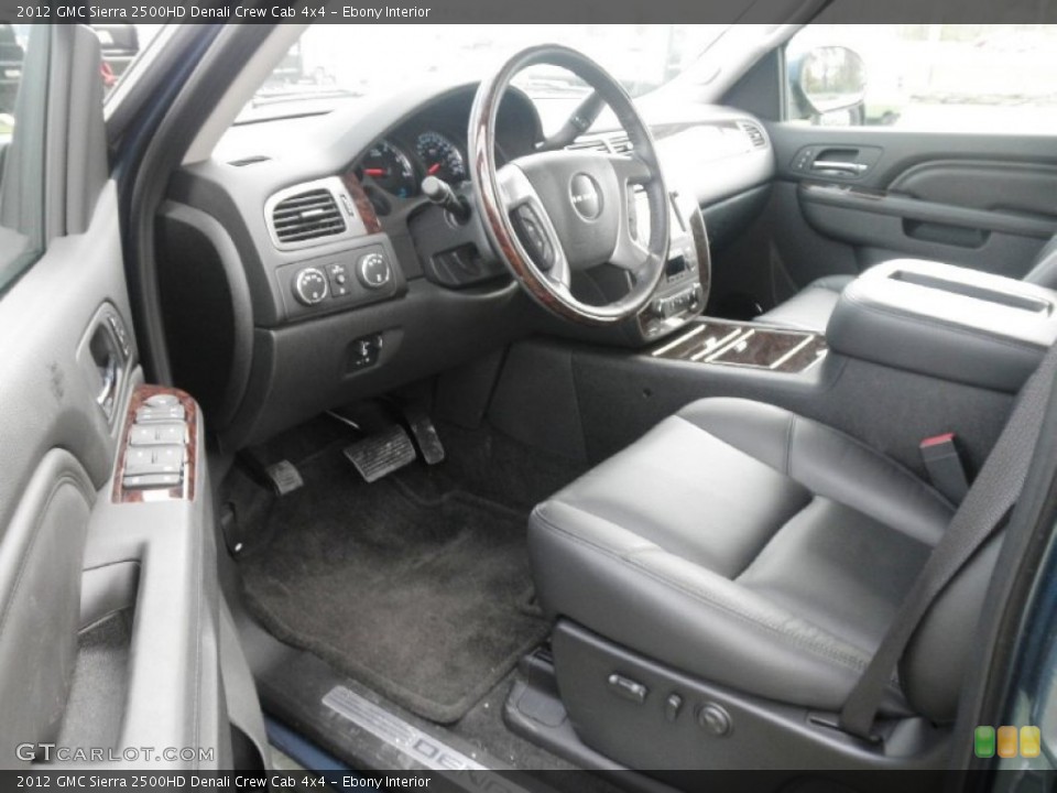 Ebony Interior Photo for the 2012 GMC Sierra 2500HD Denali Crew Cab 4x4 #55291087