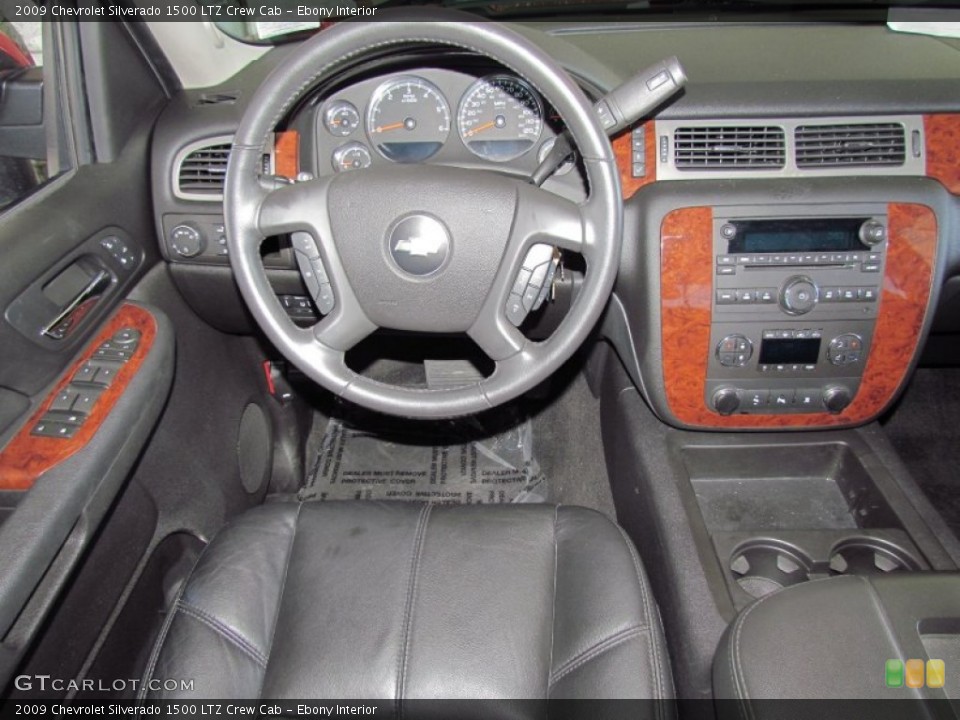 Ebony Interior Dashboard for the 2009 Chevrolet Silverado 1500 LTZ Crew Cab #55291156