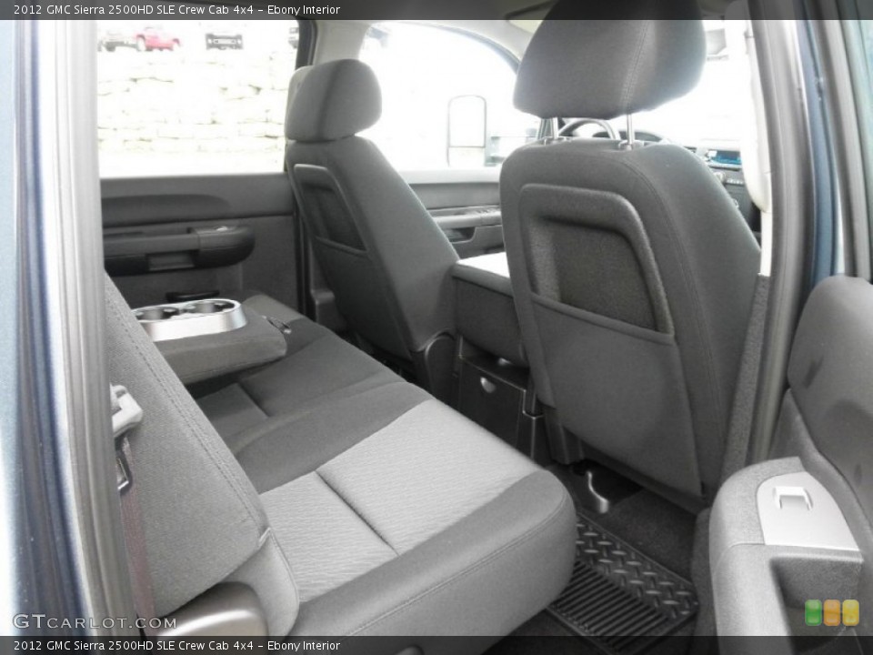 Ebony Interior Photo for the 2012 GMC Sierra 2500HD SLE Crew Cab 4x4 #55291558