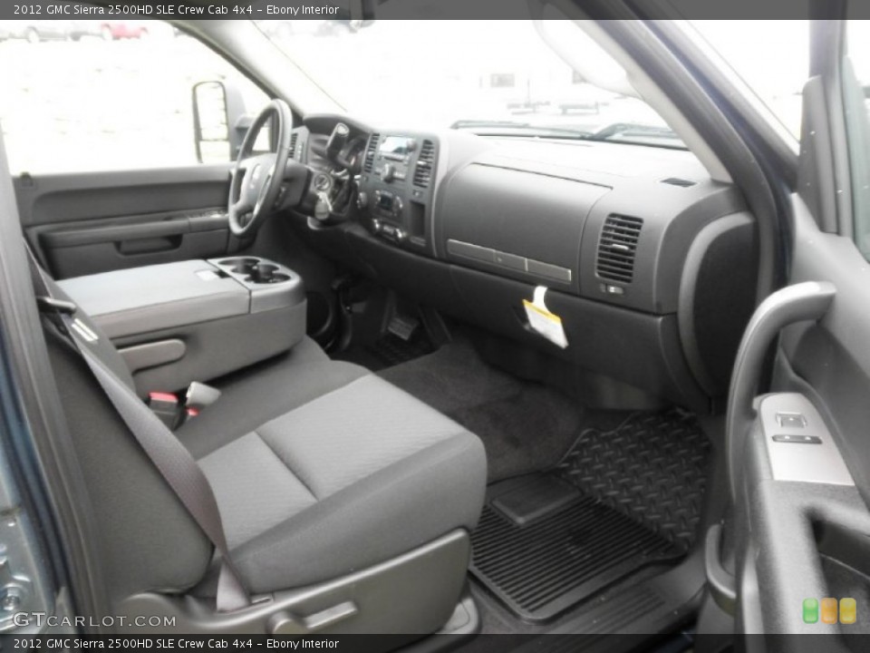 Ebony Interior Photo for the 2012 GMC Sierra 2500HD SLE Crew Cab 4x4 #55291567