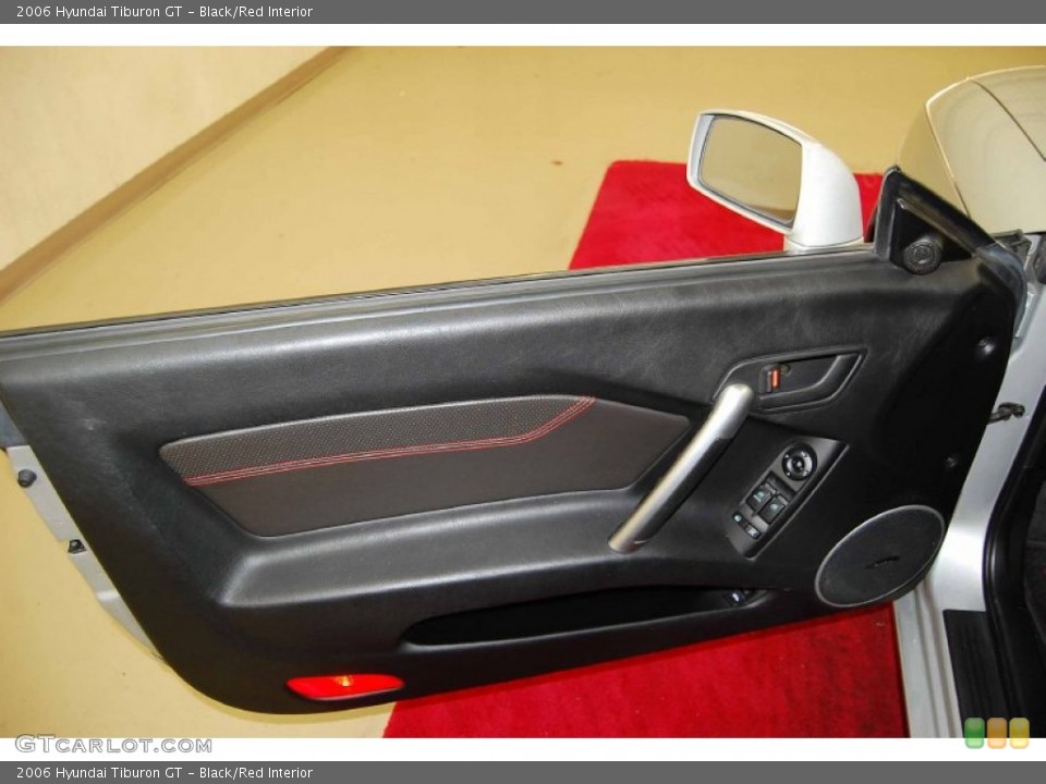 Black/Red Interior Door Panel for the 2006 Hyundai Tiburon GT #55293337