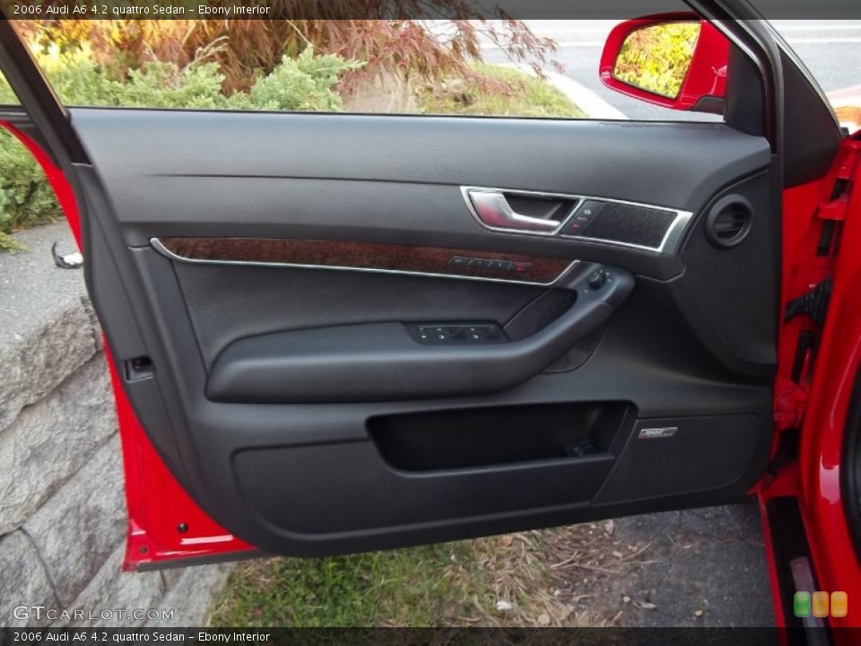 Ebony Interior Door Panel for the 2006 Audi A6 4.2 quattro Sedan #55295107