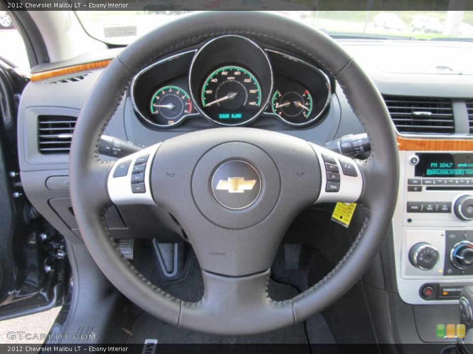 Ebony Interior Steering Wheel for the 2012 Chevrolet Malibu LT #55298688