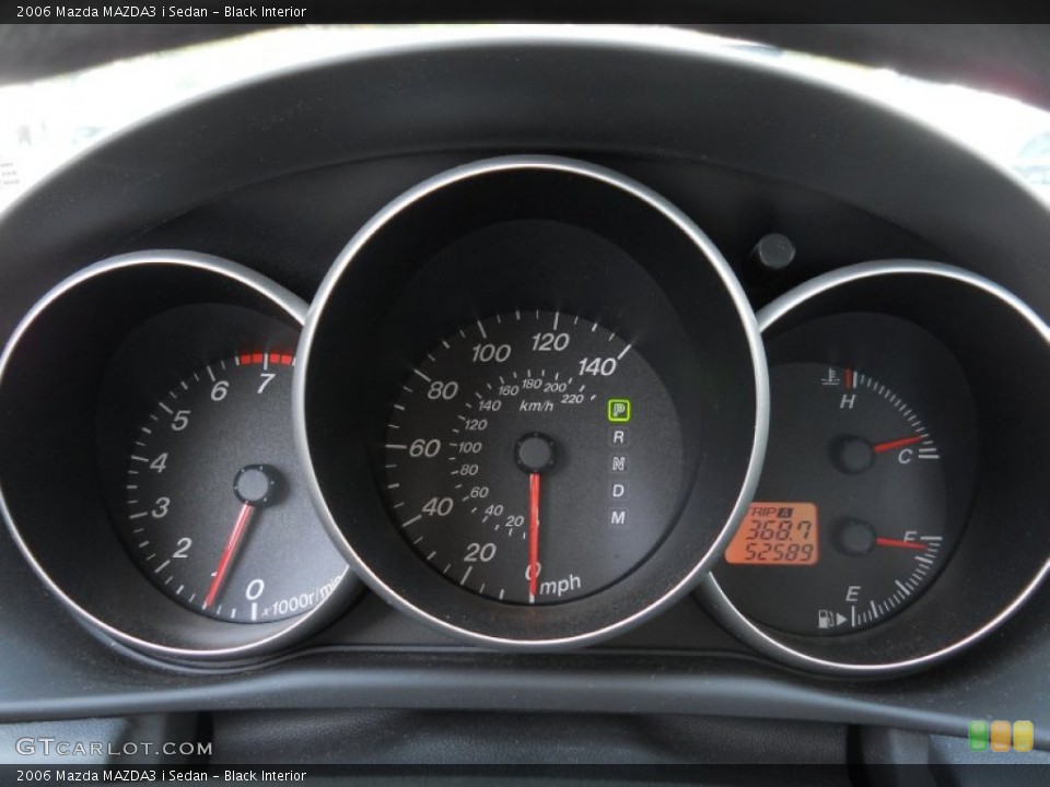 Black Interior Gauges for the 2006 Mazda MAZDA3 i Sedan #55305187