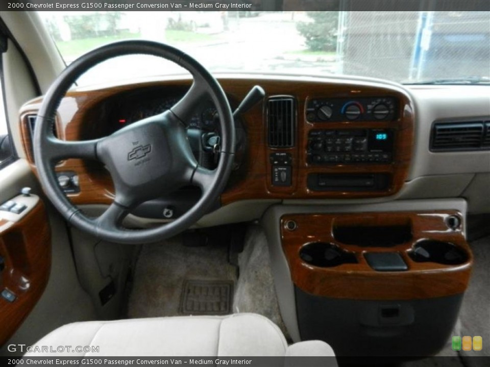 Medium Gray Interior Dashboard for the 2000 Chevrolet Express G1500 Passenger Conversion Van #55305775