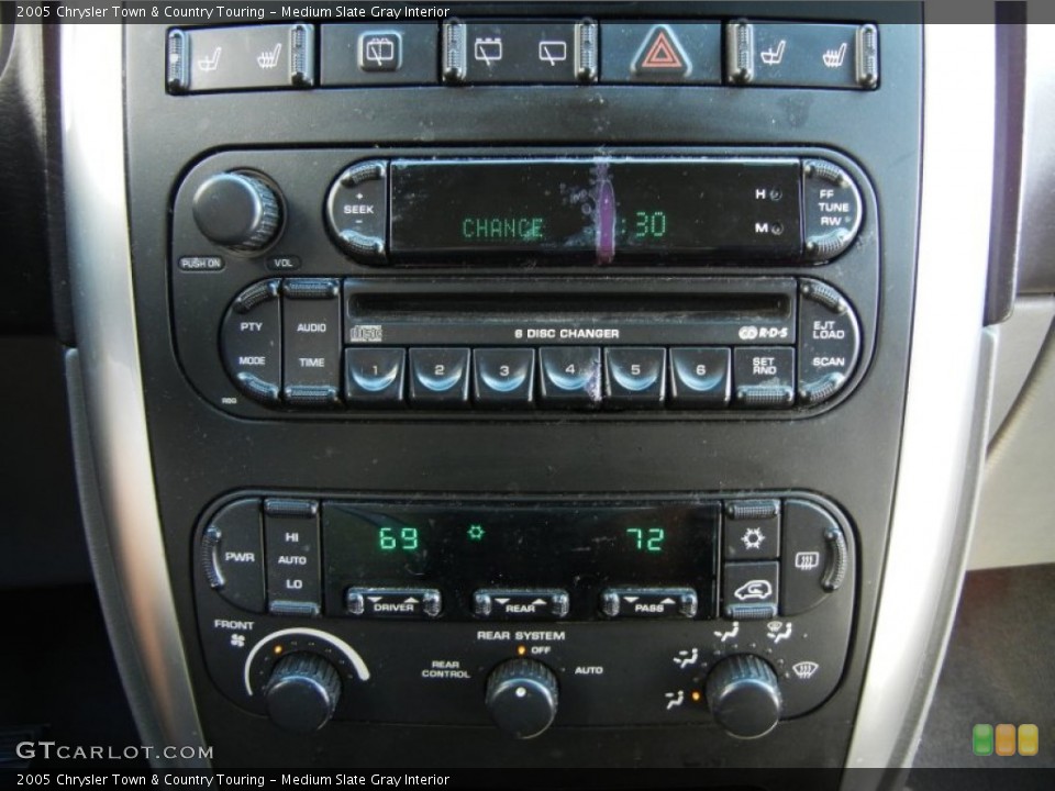 Medium Slate Gray Interior Controls for the 2005 Chrysler Town & Country Touring #55306819